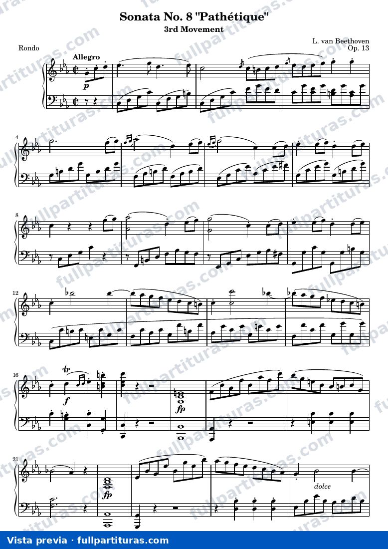 Sonata No. 8 "Pathétique" (3er Movimiento: Rondo) — preview