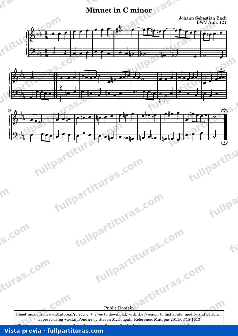 Minuet in C minor — preview