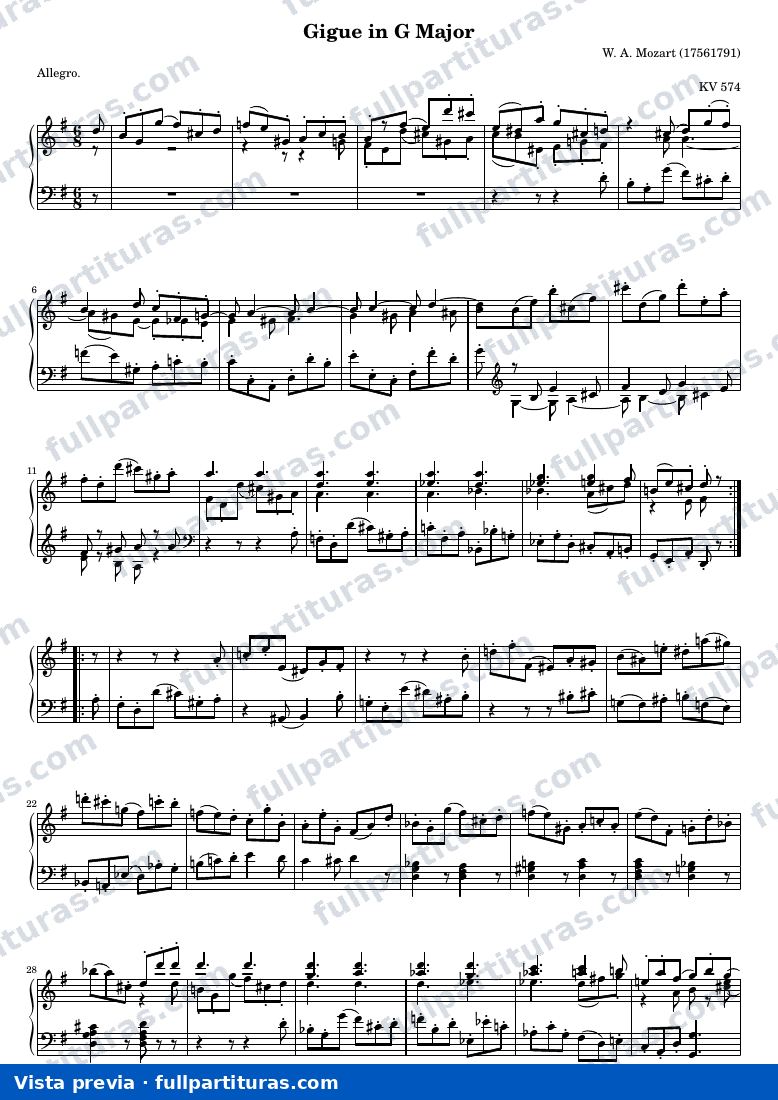 Gigue in G Major — preview