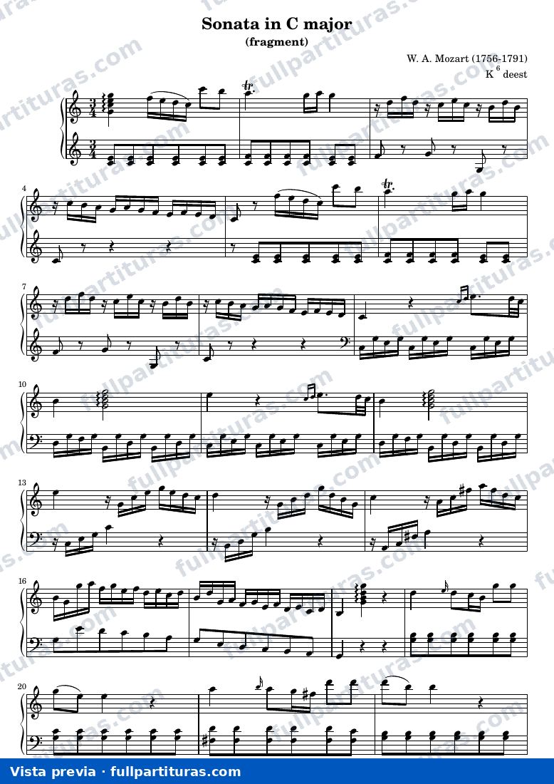 Sonata en Do mayor (fragmento) — preview