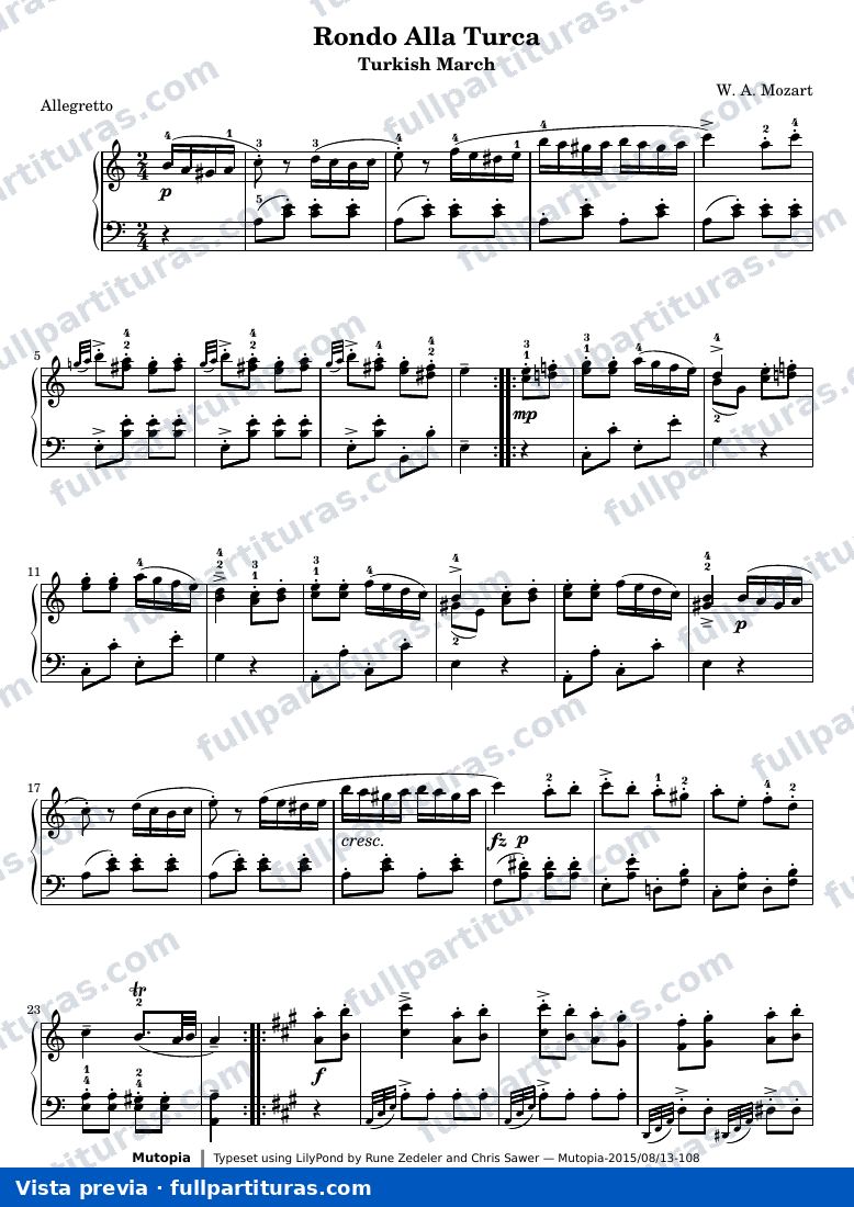 Sonata para piano KV 331 - Rondó alla turca — preview
