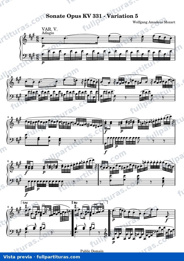 Sonata K. 331, Variación 5 — preview