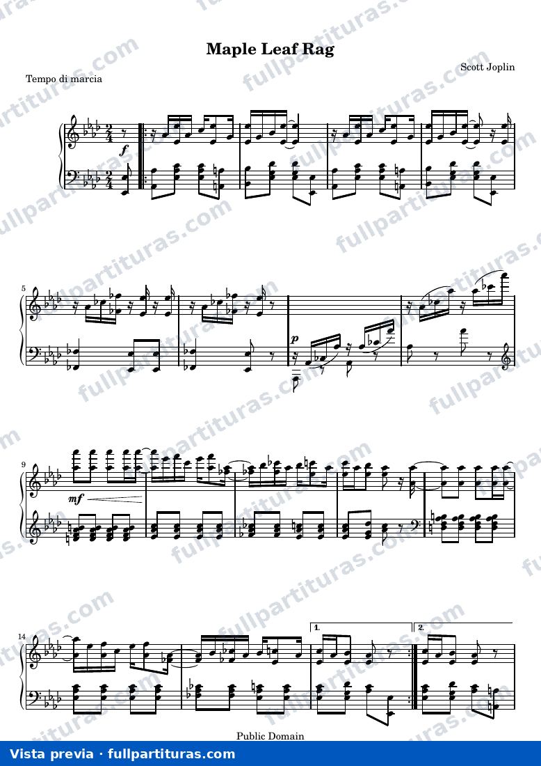 Maple Leaf Rag — preview