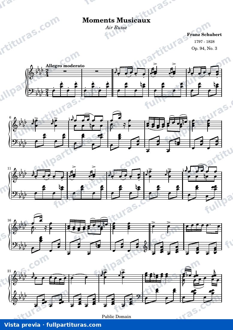 Momentos musicales No. 3 en fa menor — preview