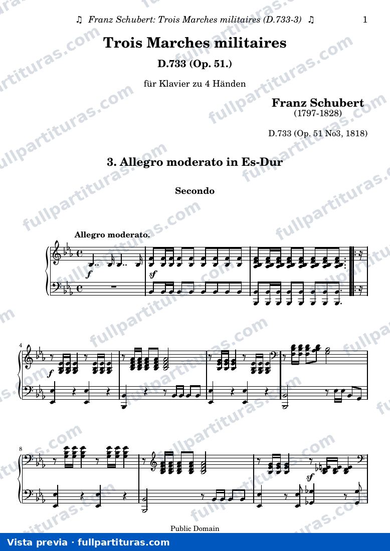 Tres marchas militares (Piano Solo) — preview