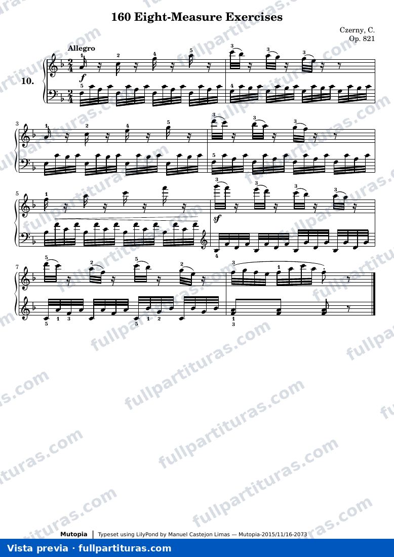 160 Eight-Measure Exercises, No. 10 — preview