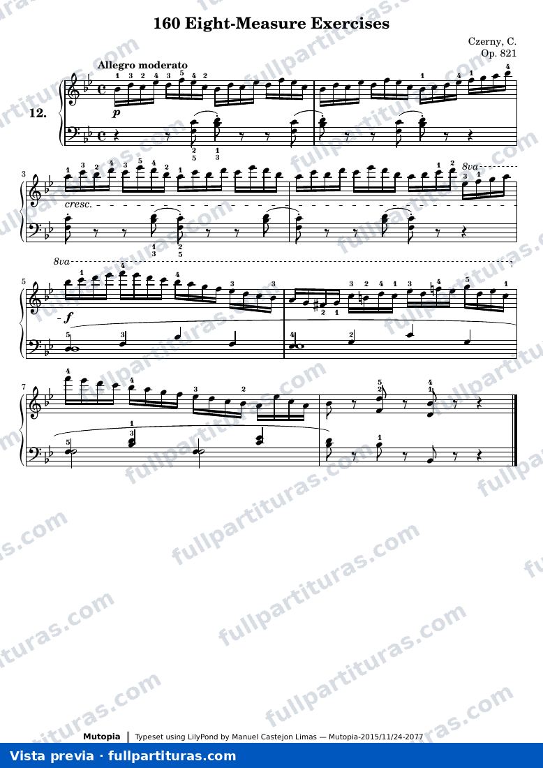 160 Eight-Measure Exercises, No. 12 — preview