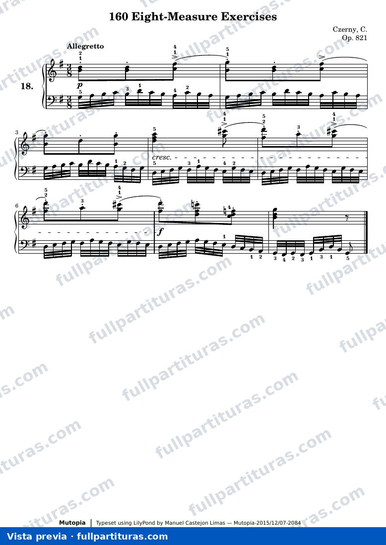 160 Eight-Measure Exercises, No. 18 — preview