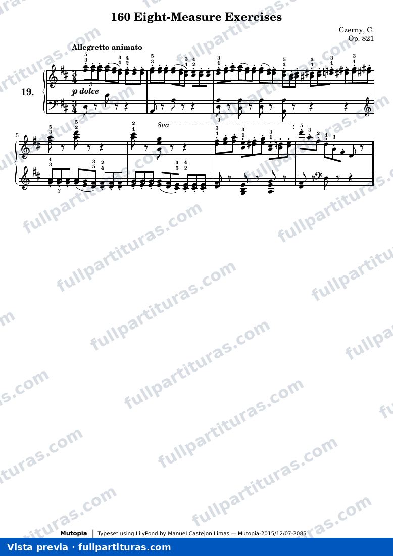 160 Eight-Measure Exercises, No. 19 — preview