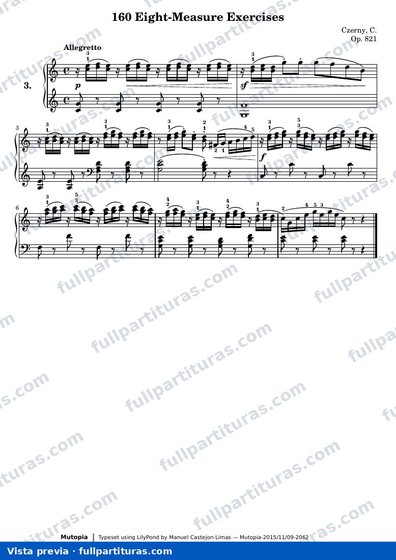 160 Eight-Measure Exercises, No. 3 — preview