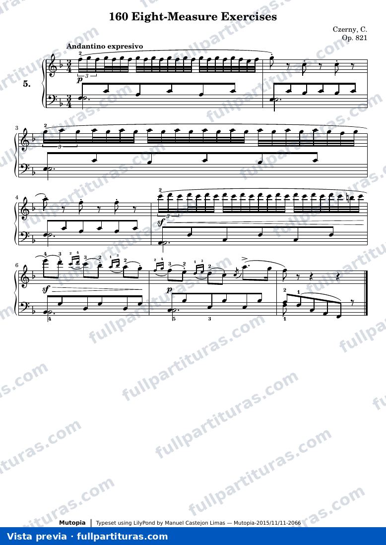 160 Eight-Measure Exercises, No. 5 — preview
