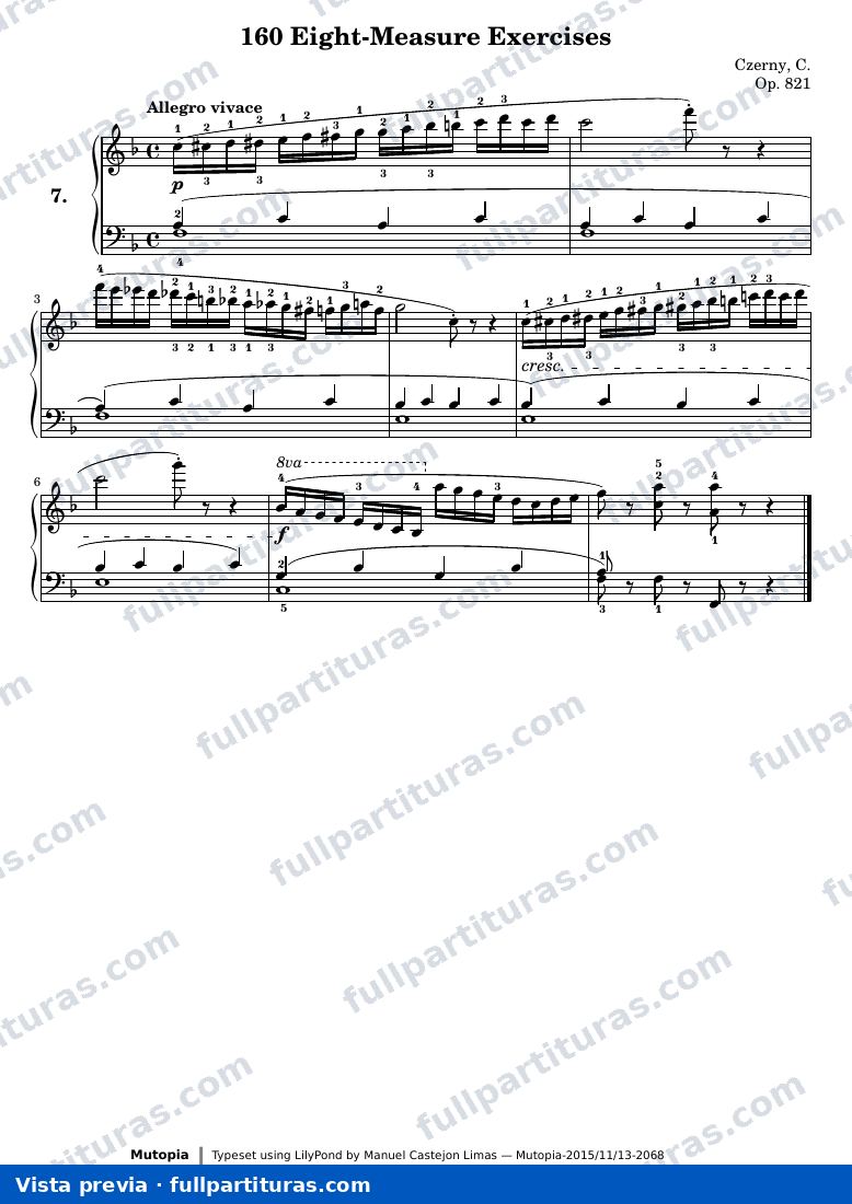 160 Eight-Measure Exercises, No. 7 — preview