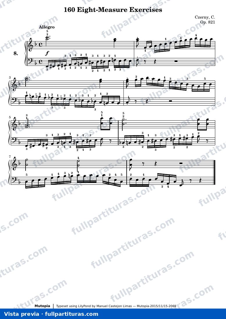 160 Eight-Measure Exercises, No. 8 — preview