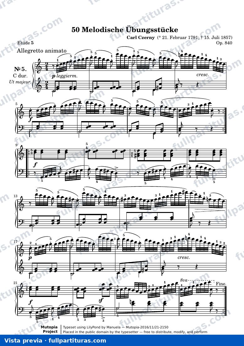 50 Melodische Übungsstücke, Op. 72, No. 5 — preview
