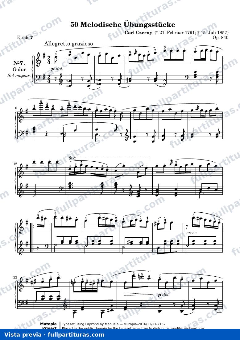 50 Melodische Übungsstücke, Nº 7 — preview
