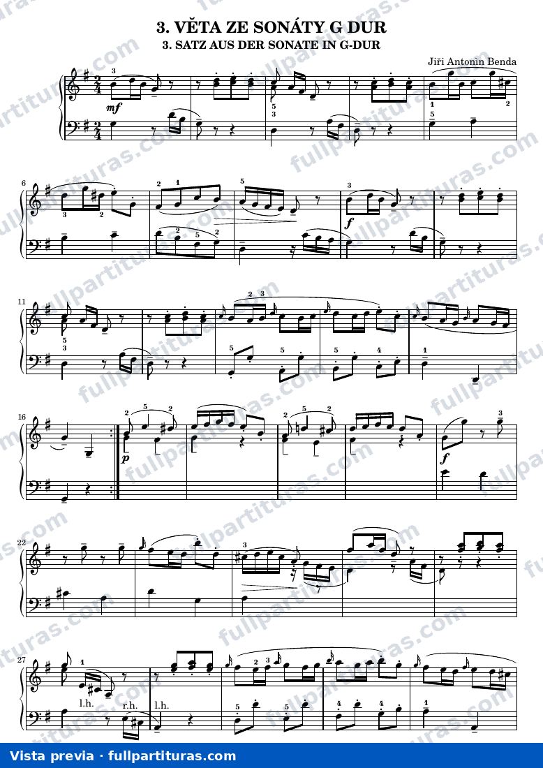 3. Satz aus der Sonate in G-Dur — preview