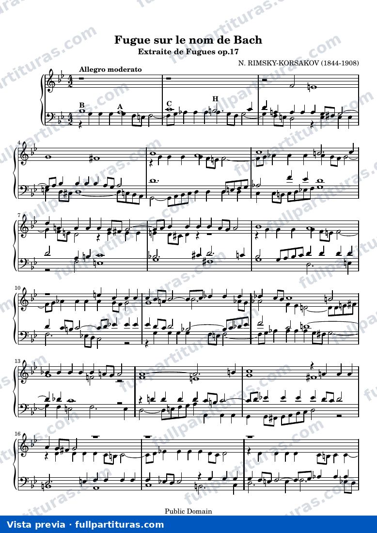 Fuga sobre el nombre de Bach — preview