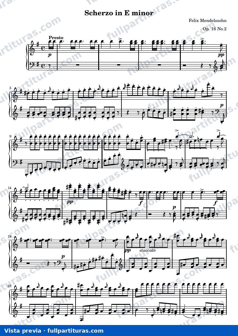 Scherzo en mi menor — preview