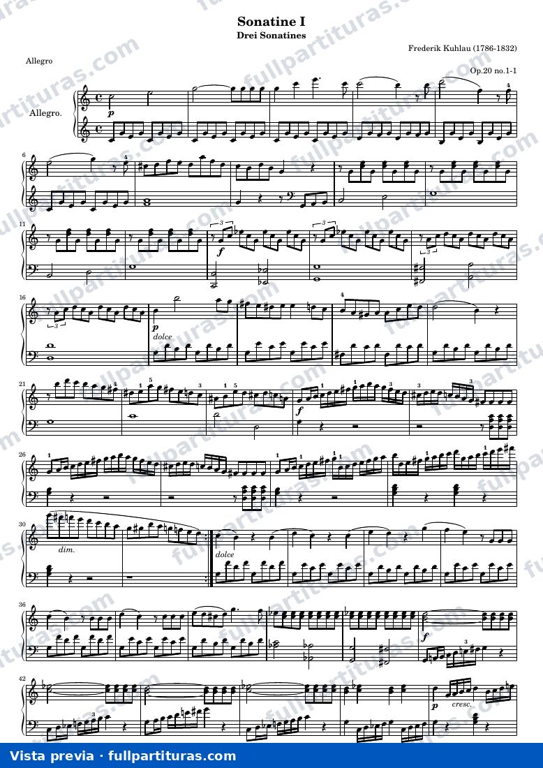 Sonatina I - Allegro — preview