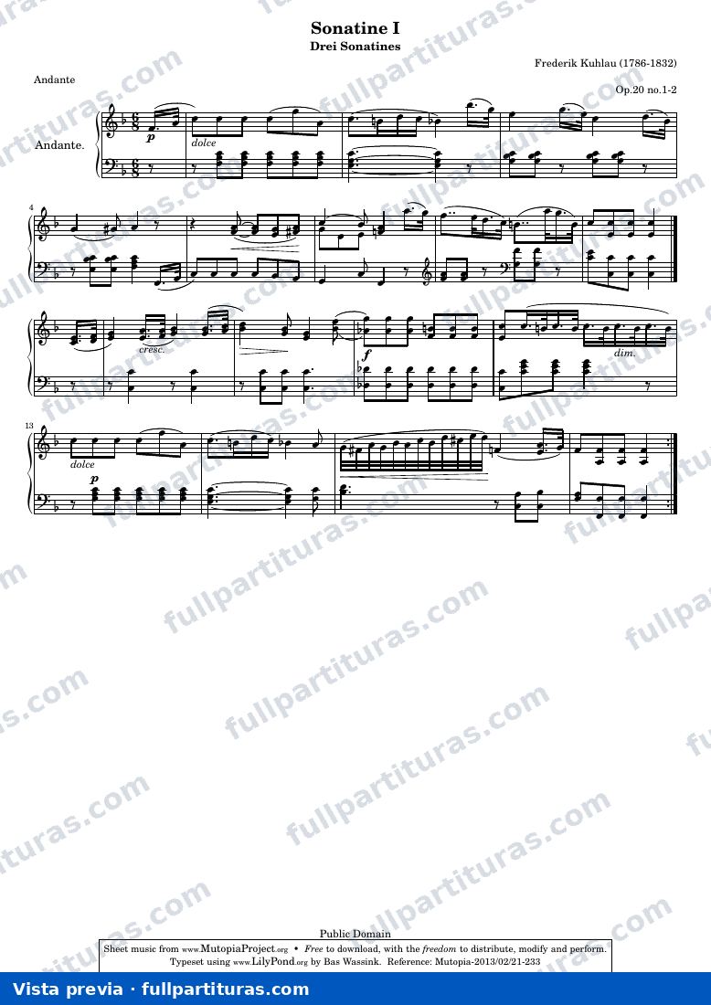 Sonatina I - Andante — preview