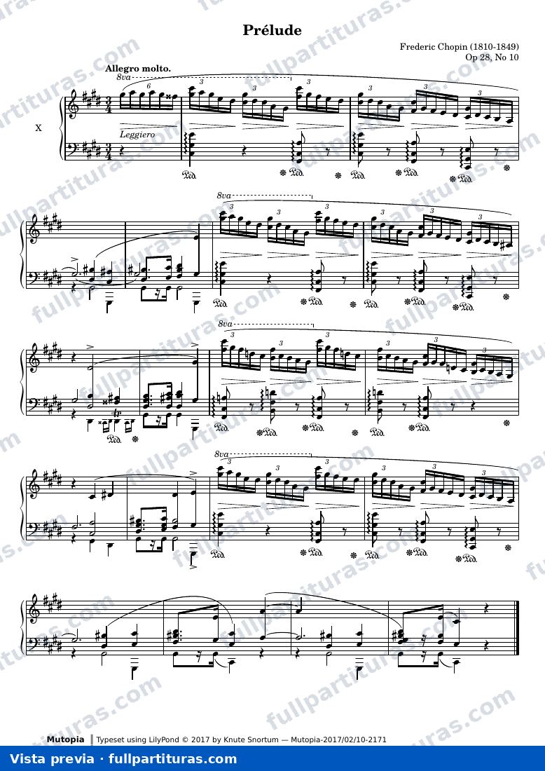 Preludio Op. 28 No. 10 — vista previa