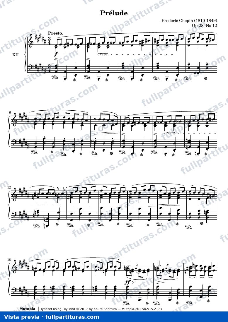Preludio Op. 28 No. 12 — preview