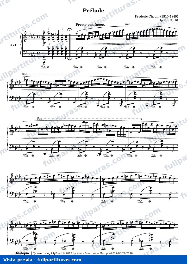 Prélude Op. 28 No. 16 — preview