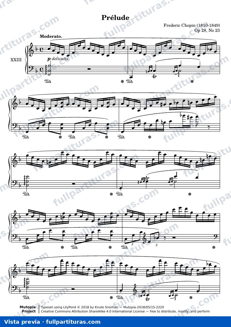 Preludio Op. 28, No. 23 — vista previa