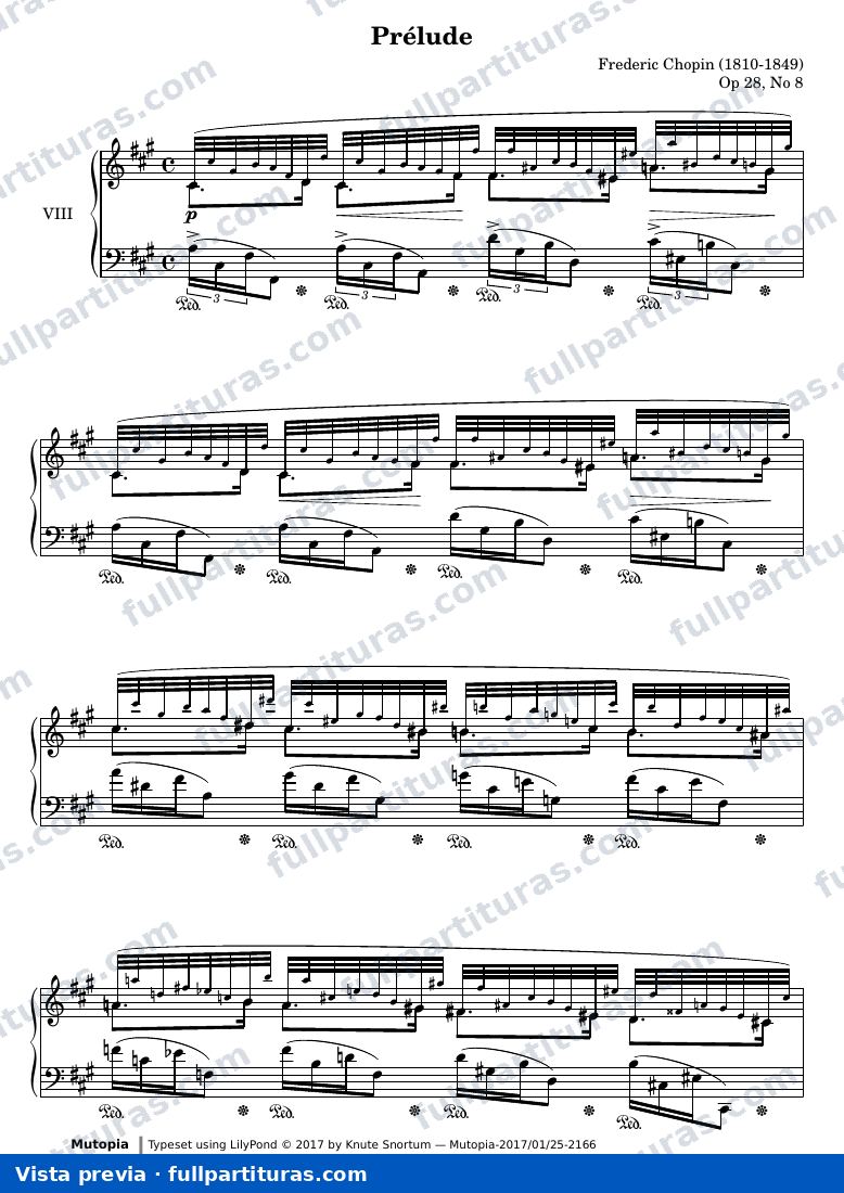 Preludio Op. 28 No. 8 — vista previa