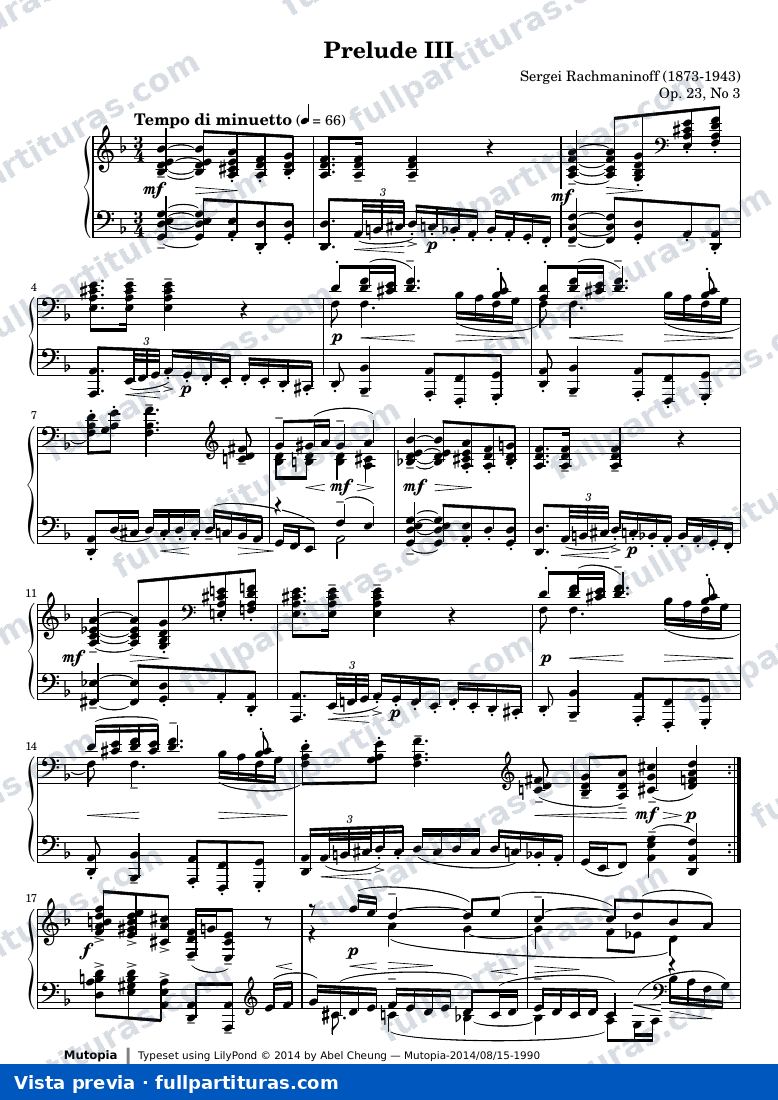 Preludio Op. 23, No. 3 — preview