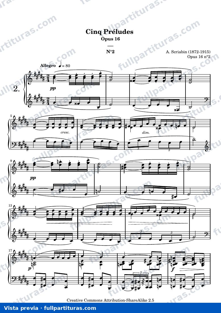 Preludios opus 16, nº 2 — preview
