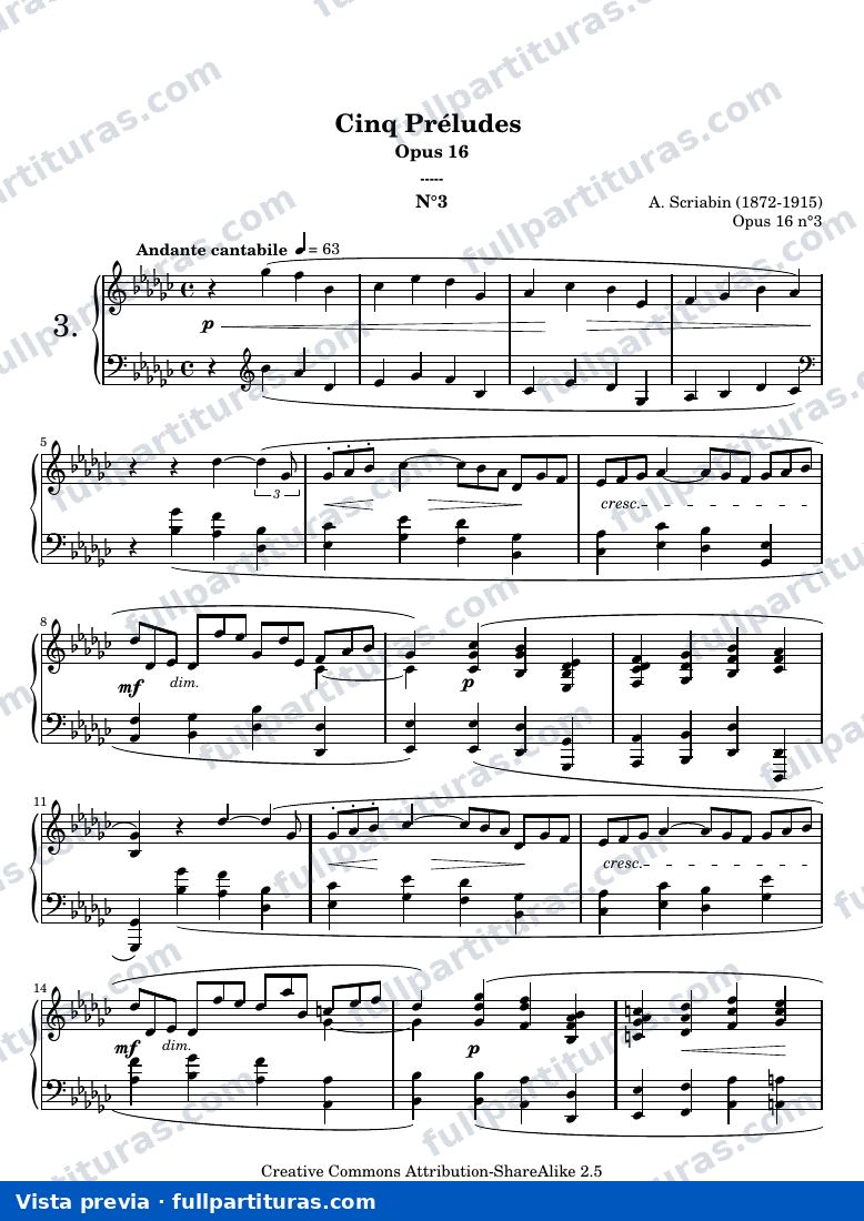 Preludio Op. 16 No. 3 — preview