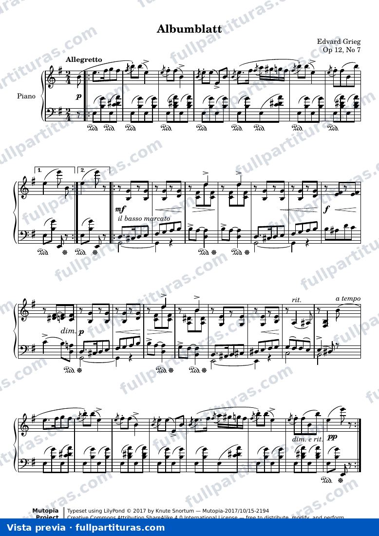 Albumblatt in E minor — preview