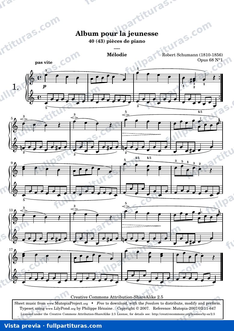 Album pour la jeunesse - 1. Mélodie — preview