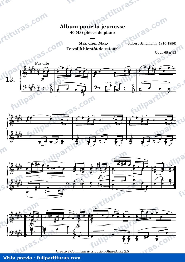 Álbum para la juventud, Op. 68: Mayo, querido mayo — preview