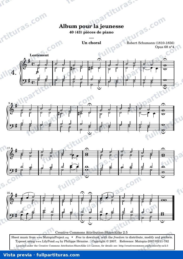 Album pour la jeunesse - 4. Un choral — preview