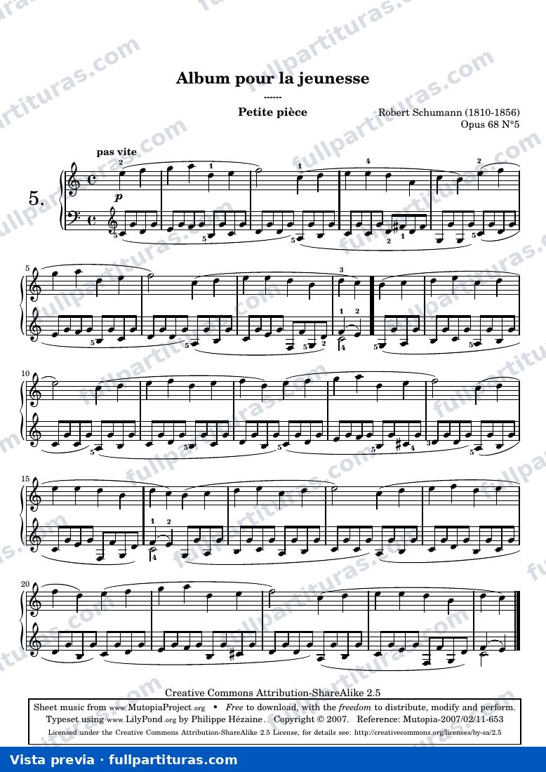 Album pour la jeunesse, Op. 68: Petite pièce — preview
