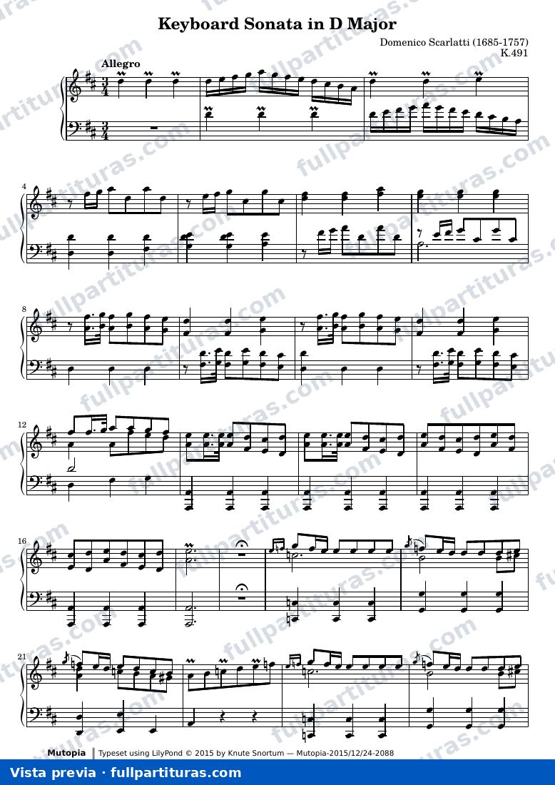 Keyboard Sonata in D Major — preview