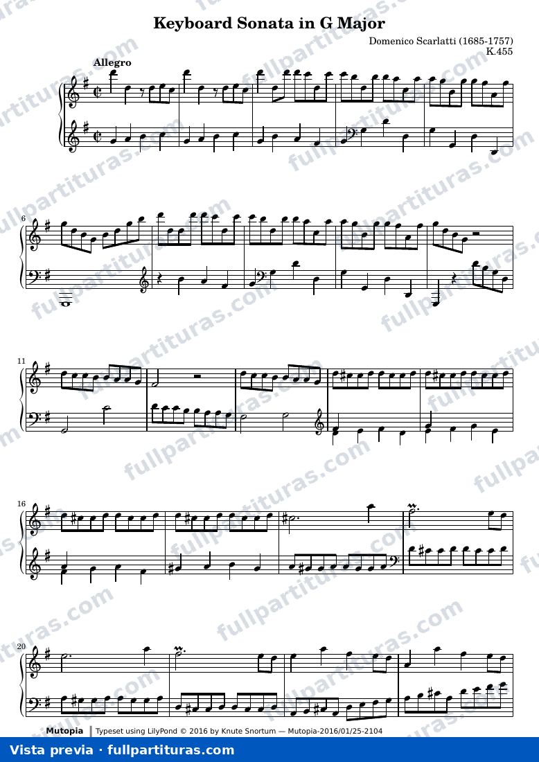 Keyboard Sonata in G Major — preview