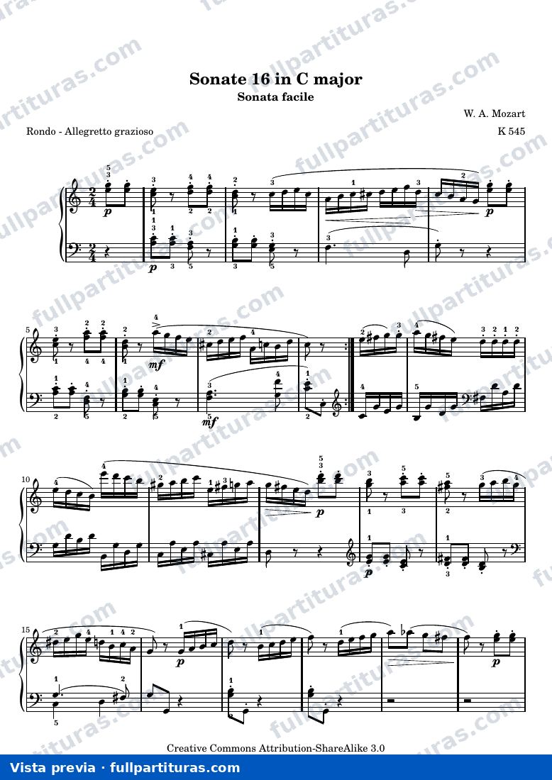 Sonata Facile, Tercer movimiento — preview