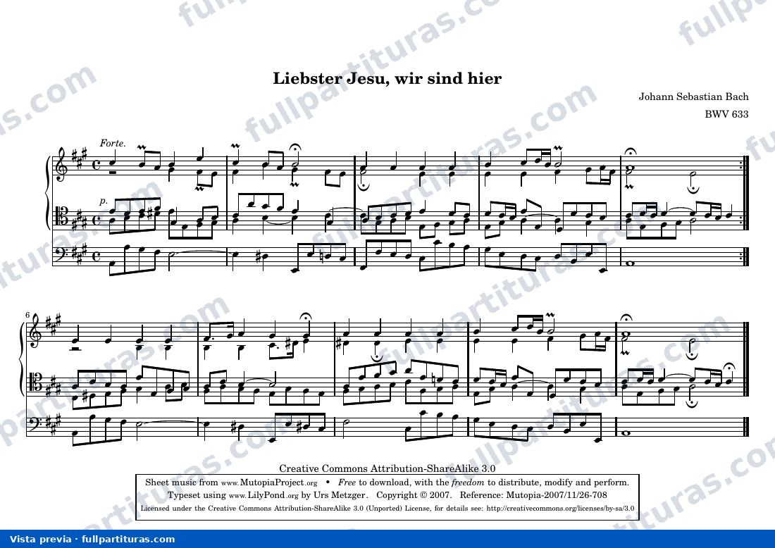 Liebster Jesu, wir sind hier — preview