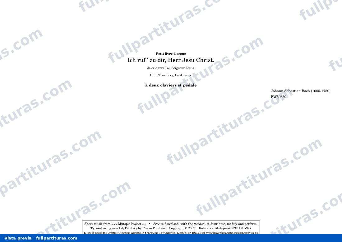 Ich ruf' zu dir, Herr Jesu Christ — vista previa