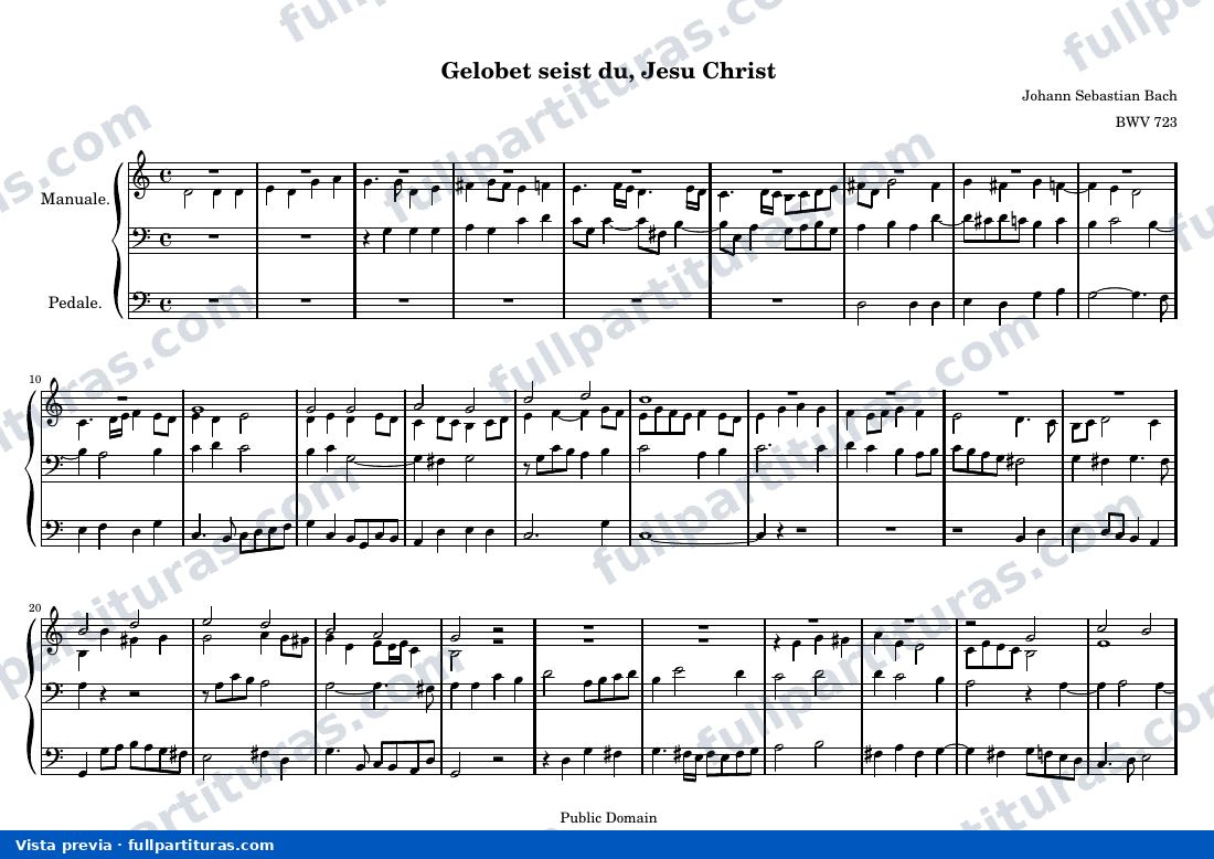 Gelobet seist du, Jesu Christ — preview