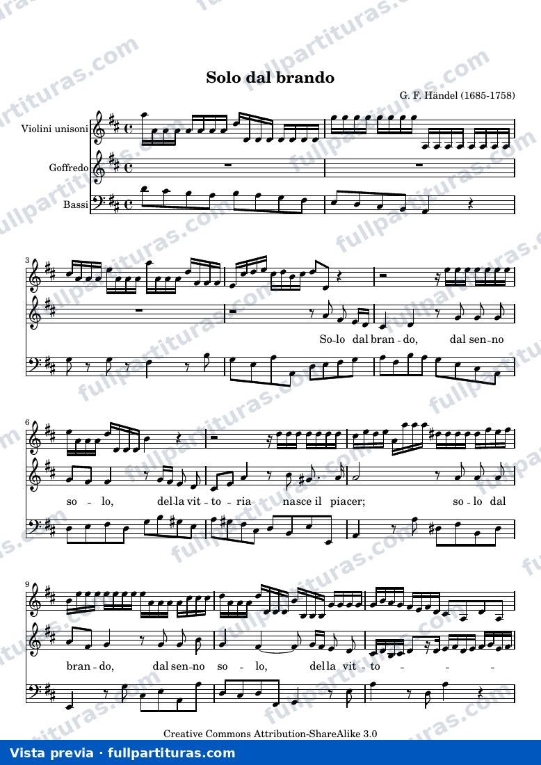 Georg Friedrich Händel - Solo dal brando — preview