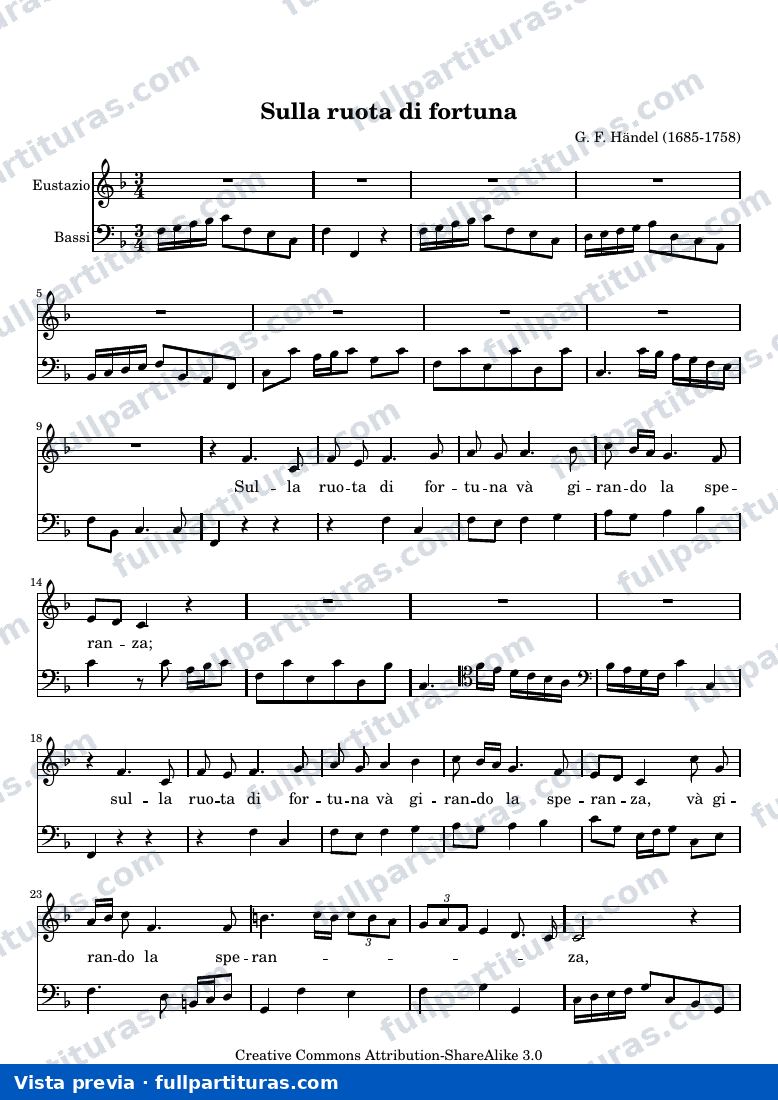 Georg Friedrich Händel - Sulla ruota di fortuna, Aria from Rinaldo — vista previa