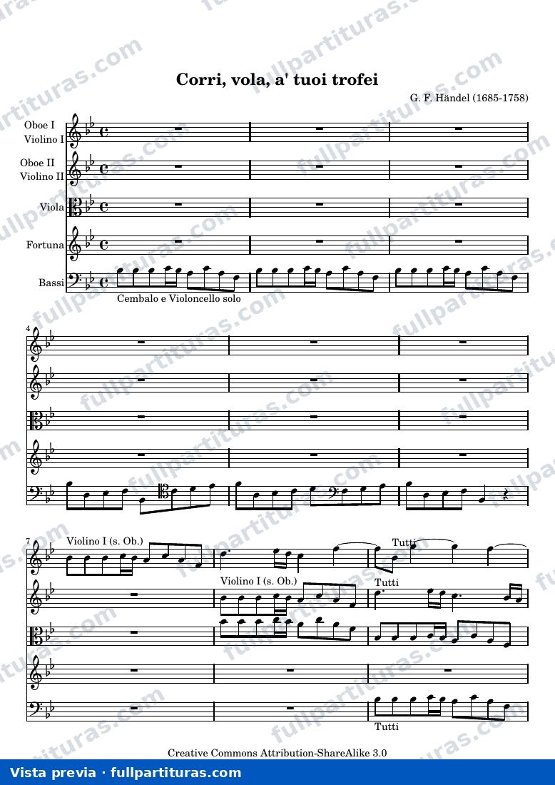 Georg Friedrich Händel - Corri, vola, a' tuoi trofei, Aria from Giustino — preview