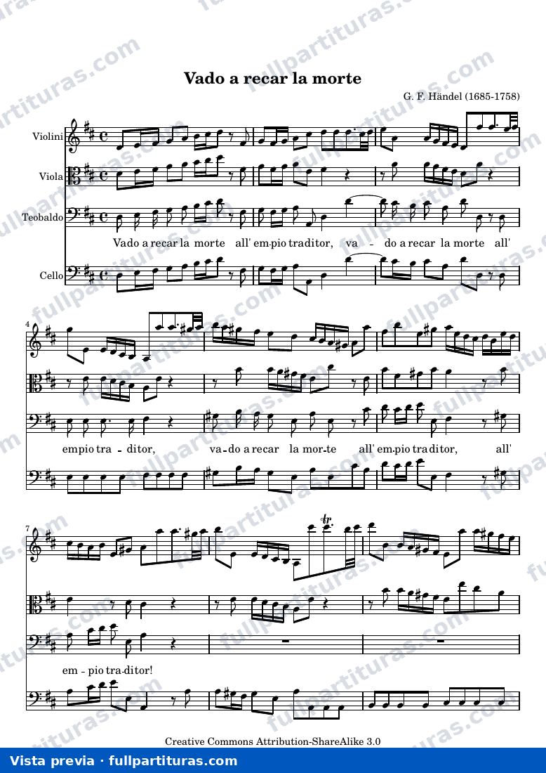 Georg Friedrich Händel - Vado a recar la morte, Aria from Faramondo — preview
