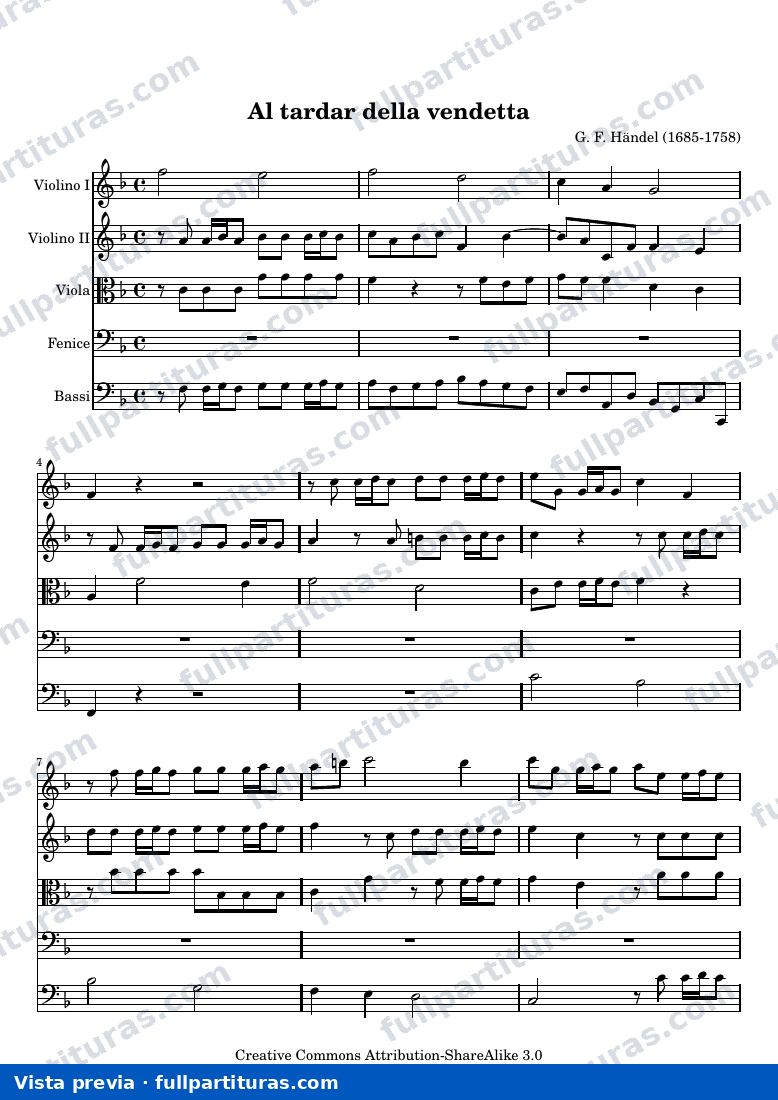 Georg Friedrich Händel - Al tardar della vendetta, Aria from Deidamia — preview