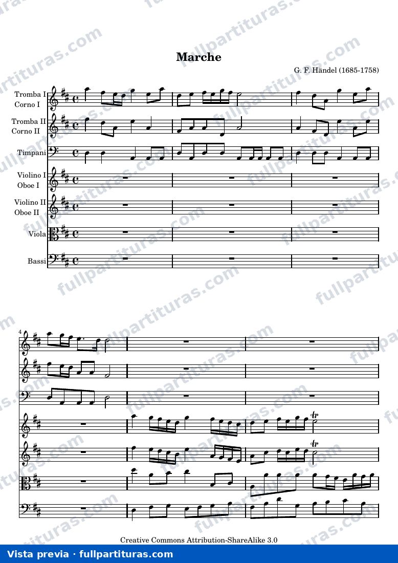 Georg Friedrich Händel - Marche from Deidamia — preview
