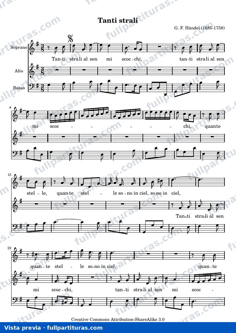 Georg Friedrich Händel - Tanti strali, Duetto XII — preview